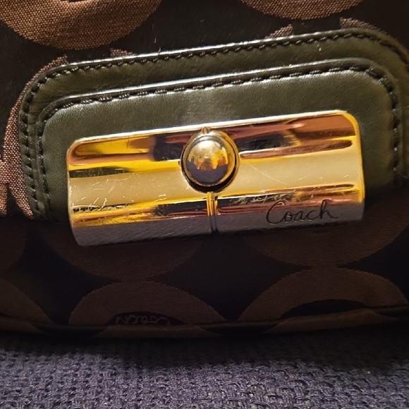 Coach Kristen Black and Brown Shoulder Bag, Removable Strap, 2 Hangtags - Picture 2 of 12